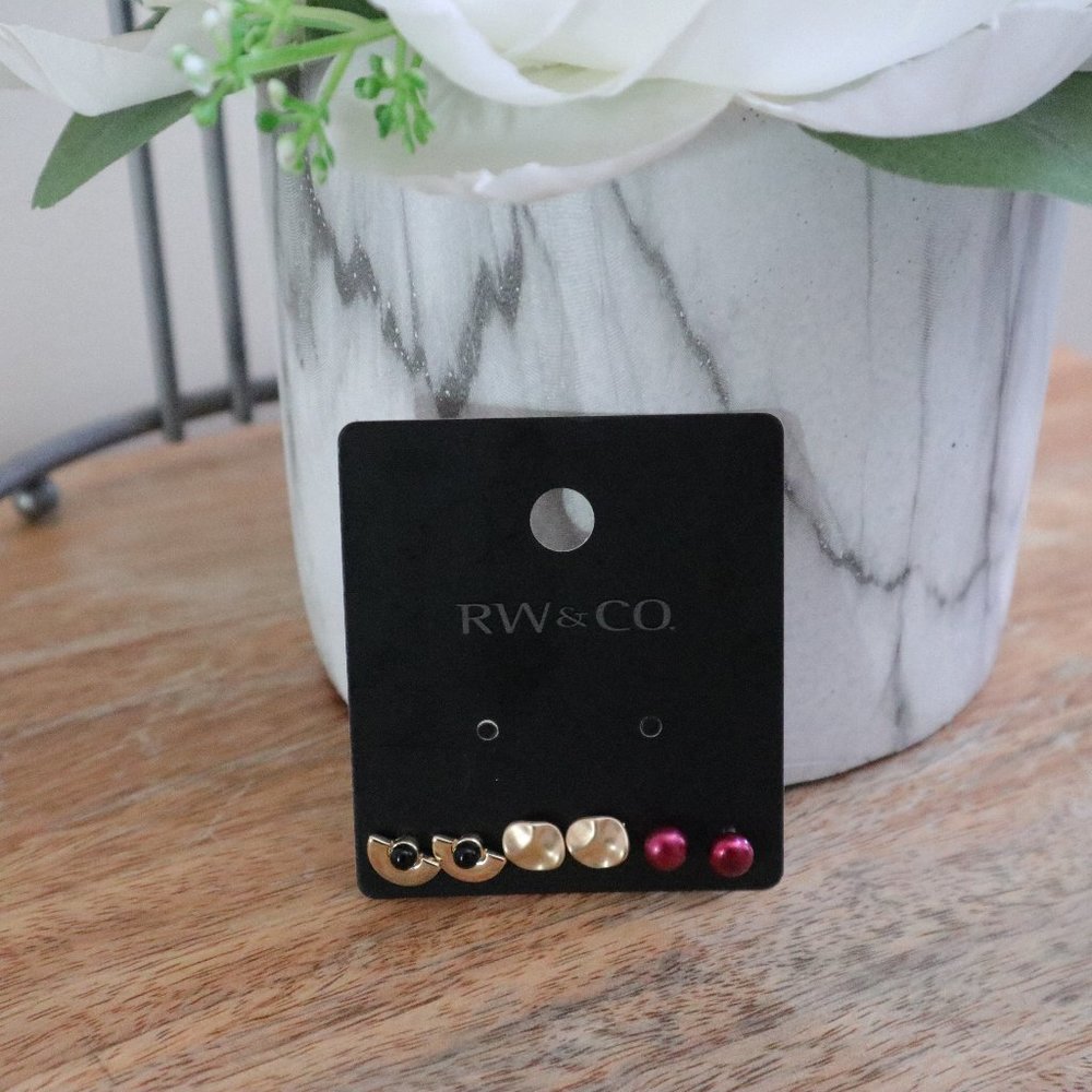 (3 for $20) RW&CO. Stud Earring Set NWT